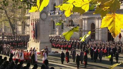 Remembrance Sunday ceremony at the Cenotaph