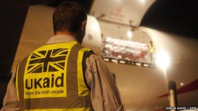 The first UK aid arrives in the Philippines