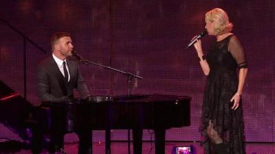 Gary Barlow and Agnetha Faltskog