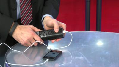 Upp used to charge a mobile phone