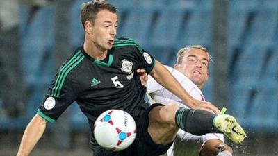 Jonny Evans in action against Luxembourg