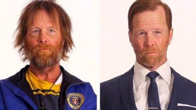 Jim Wolf before and after make-over