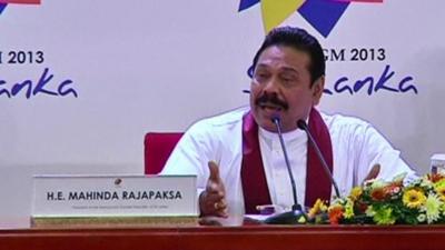 Sri Lanka's President Mahinda Rajapaksa