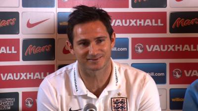 England midfielder Frank Lampard