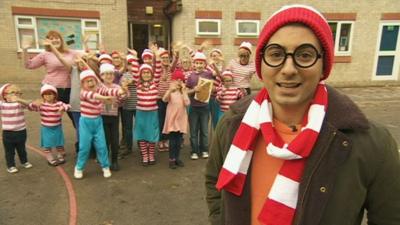 Ricky Boleto dressed as Where's Wally