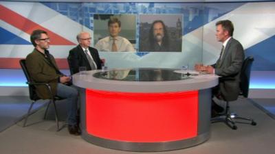 Robin McAlpine, Prof John Struthers, Ben Thomson, Prof Mike Danson and Bill Whiteford