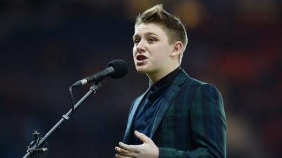 X Factor star Nicholas MacDonald sings Scottish anthem