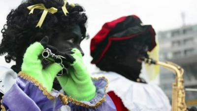 People dressed as 'Black Pete'