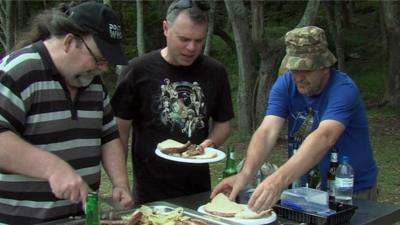 Joel Rose and friends at celebratory bbq