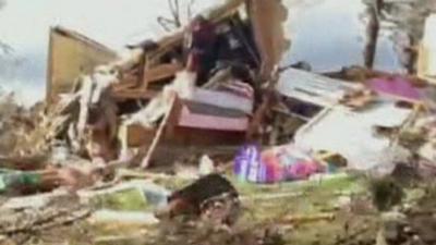 Kris Lancaster's damaged home