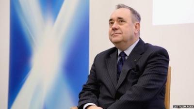 Alex Salmond and Saltire poster