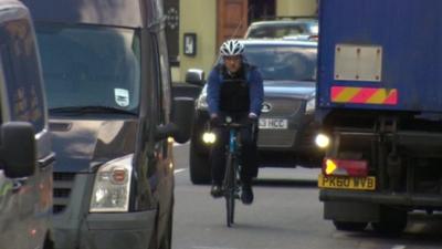 Cyclist in London