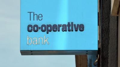 Co-operative bank branch sign