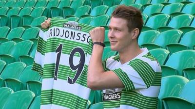 Celtic striker Holmbert Fridjonsson