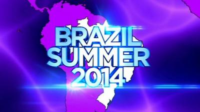 Graphic image of map of Brazil with test saying: Brazil Summer 2014