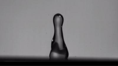 Water droplets bouncing off super-hydrophobic surfaces