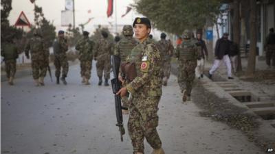 Soldiers on patrol ahead of Loya Jirga meeting