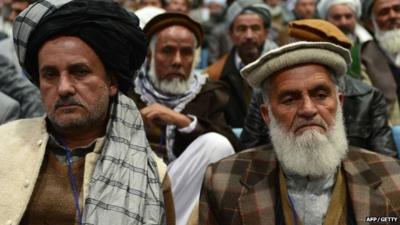 Members of the Afghan Loya Jirga