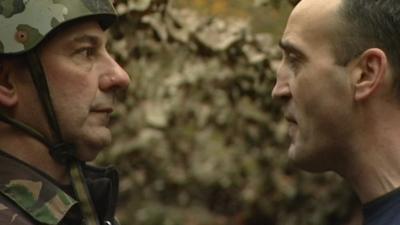 Kevin Maguire and army man