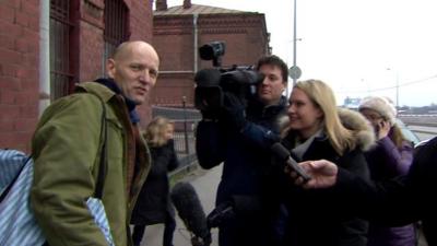 Frank Hewetson pictured on leaving prison