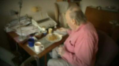 Man sat at table