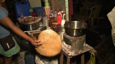 Life inside school building shelter for typhoon survivros