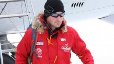 Prince Harry arrives in Antarctica