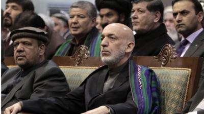 Afghan President Hamid Karzai attends final day of Loya Jirga in Kabul