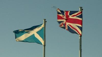 Scotland and Union flags