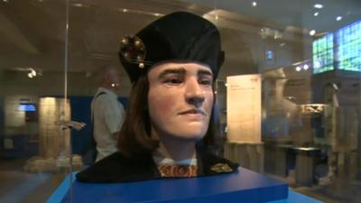 A model of the face of King Richard III