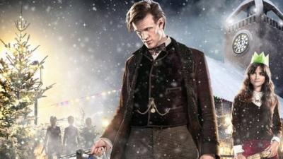 Scene from Dr Who Christmas special with Matt Smith