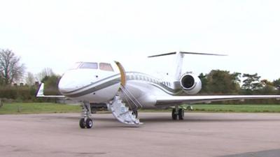 Private jet at London Oxford Airport