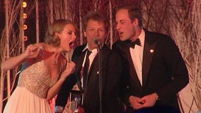 Taylor Swift, Jon Bon Jovi and the Duke of Cambridge