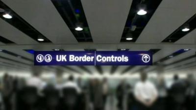 UK Border Controls sign