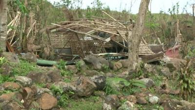 Typhoon damage