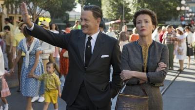 Tom Hanks as Walt Disney and Emma Thompson as P.L Travers