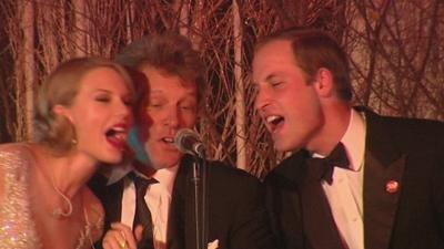 Taylor Swift, Jon Bon Jovi, and Prince William