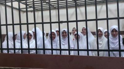 Jailed Egyptian teenagers