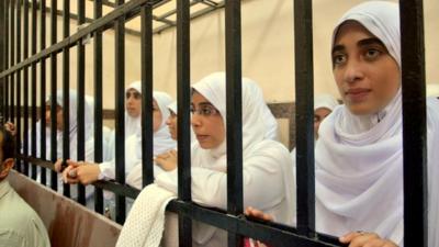 Egyptian women supporters of ousted President Mohammed Morsi