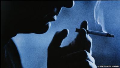 Person smoking
