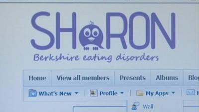 The Sharon website which is helping anorexia sufferers