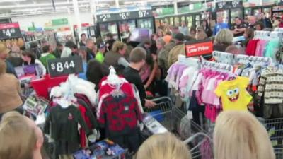 Crowds in Walmart