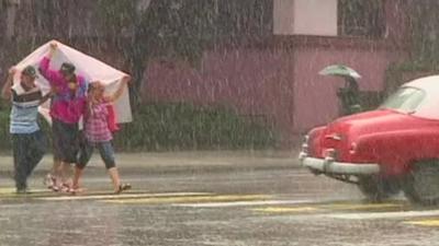 Heavy rain in Cuba