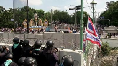 Riot police in Bangkok