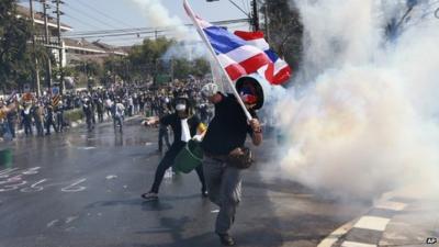 Protesters in Bangkok