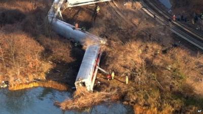 Train derails in New York