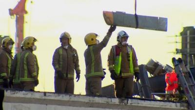 Helicopter part lifted from pub