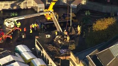 Aerial view, Clutha pub rescue operation