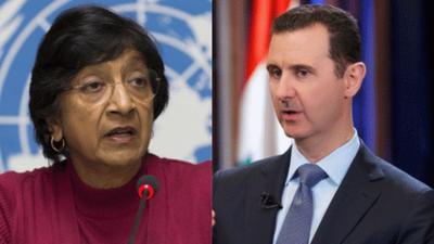 Navi Pillay and Bashar al Assad