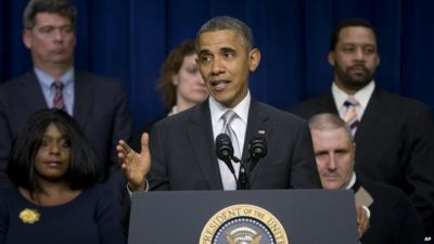 President Barack Obama appears at the White House in Washington DC on 3 December 2013